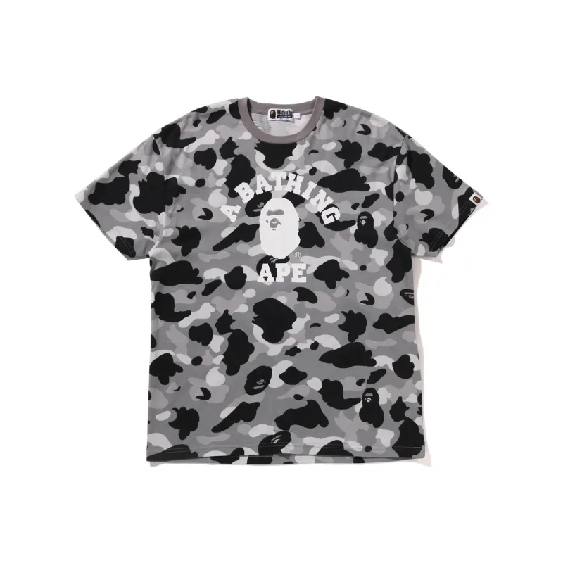 A BATHING APE Women's 1st Camo College Oversized Tee Green-0