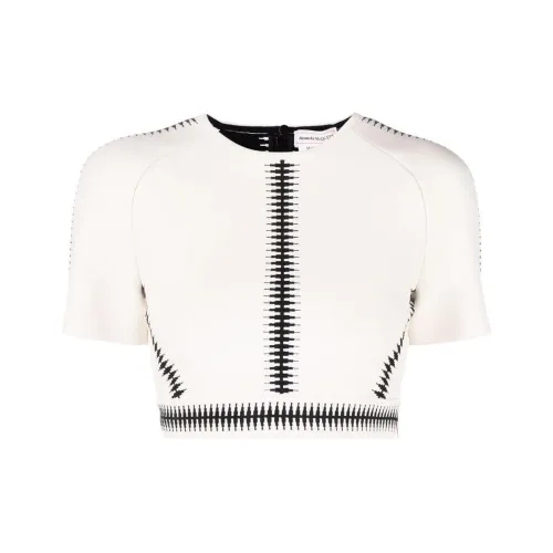 Alexander McQueen Crop Tops Women's White