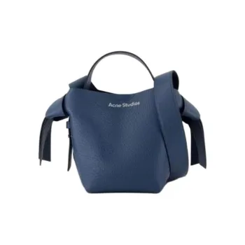 Acne Studios Musubi Calfskin Tote Bag, Shopping Bag, Shoulder Bag, Crossbody Bag, Handbag Mini Women's Blue