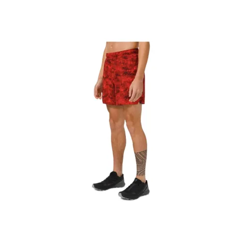 Lululemon Surge Sports Shorts Men's Bright Red Mixed Color