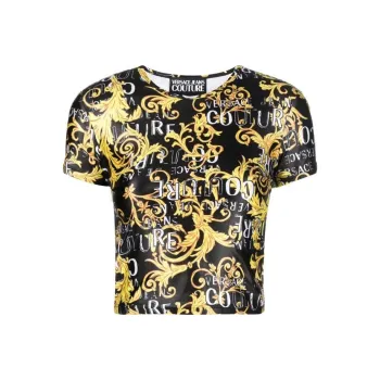 VERSACE JEANS COUTURE Crop Tops Women's Black