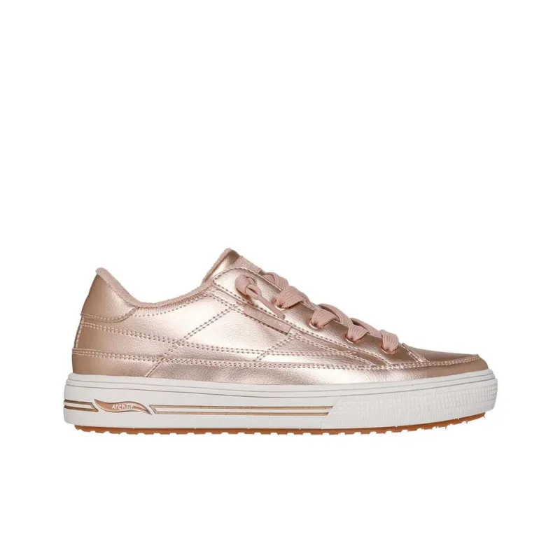 Skechers Arch Fit Low Top Casual Shoes Women's Rose Gold-1