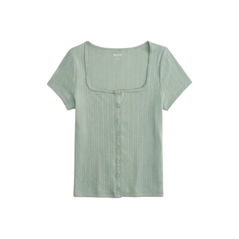 Hollister T Shirt Women's Green-0