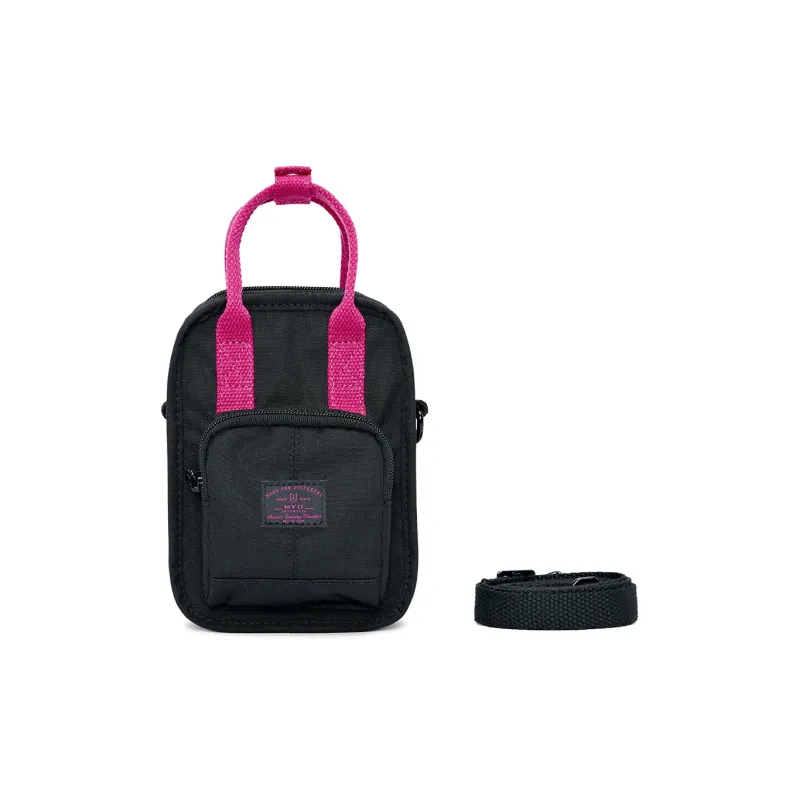 MYD Polyester Shoulder Bag, Crossbody Bag, Handbag Women's Black & Pink-0