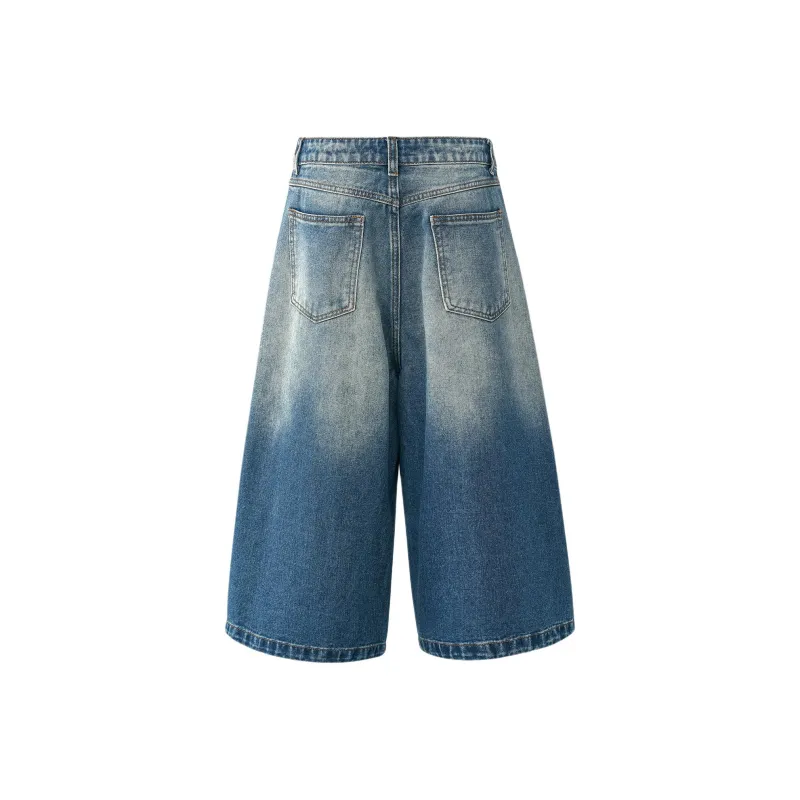 Wen Shan Denim Shorts Women's Vintage Blue-1