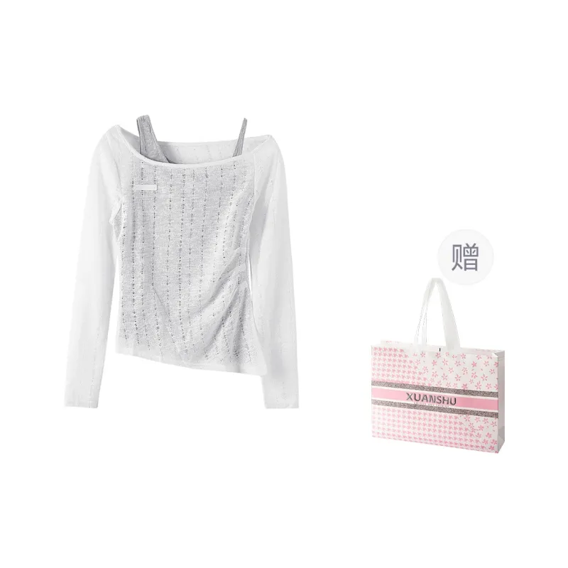 XUANSHU T Shirts Women's White-0