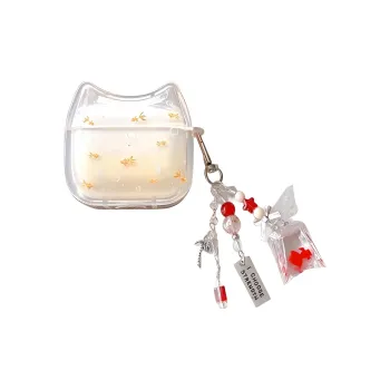 Wei Xin Compatibility Apple AirPods 4/2/3, AirPods Pro, And AirPods Pro 2. TPU Blended Goldfish Pendant Headphone Cases
