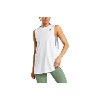 GYMSHARK TRAINING DROP ARM TANK Tank Tops Women's White