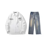 Set (White Shirt+Nostalgic Blue Jeans)