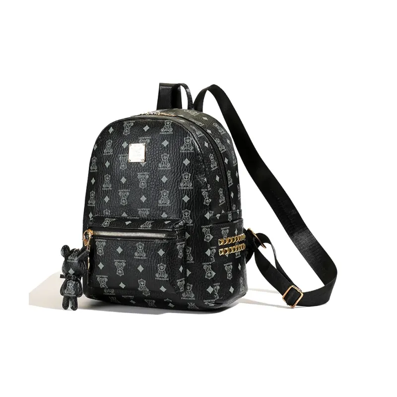 Morellybear PU Backpack Unisex Multicolor-19