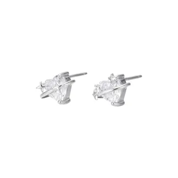 CLARKIA FLOWER S999 Fine Silver Stud Earrings Women's