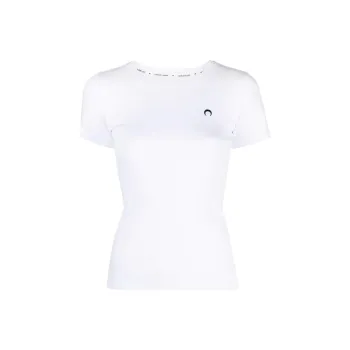 Marine Serre Embroidered Logo Slim fit T shirt