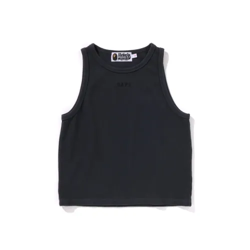 A BATHING APE Women's Pigment Dyed Rib Tank Top Black