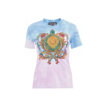 VERSACE T Shirts Women's Blue Purple Combination