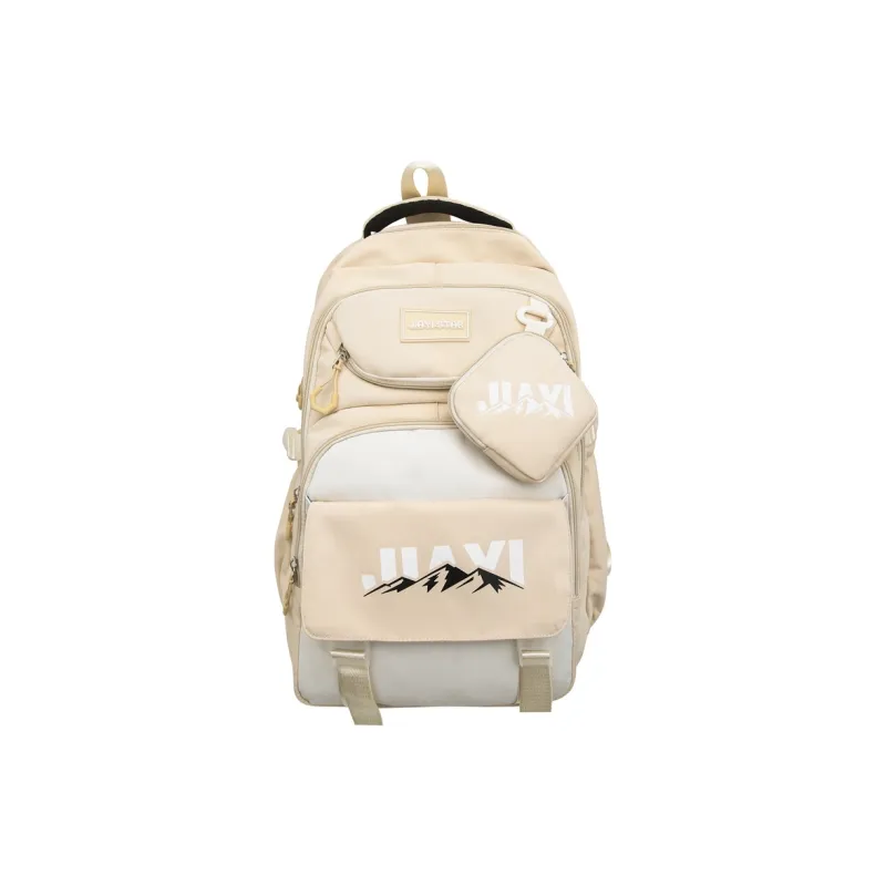 GEERDUN Nylon Backpack Unisex Waxberry Red, Ecru, Black, Khaki, Green, Pink-4