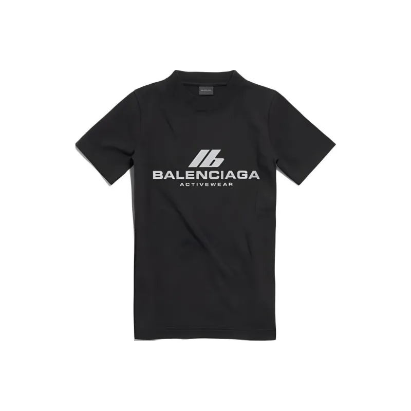 Balenciaga Activewear Fitted T Shirt 'Faded Black'-0