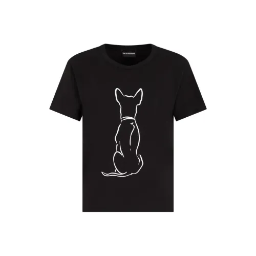 EMPORIO ARMANI We Love Dogs #27 Stretch jersey T shirt