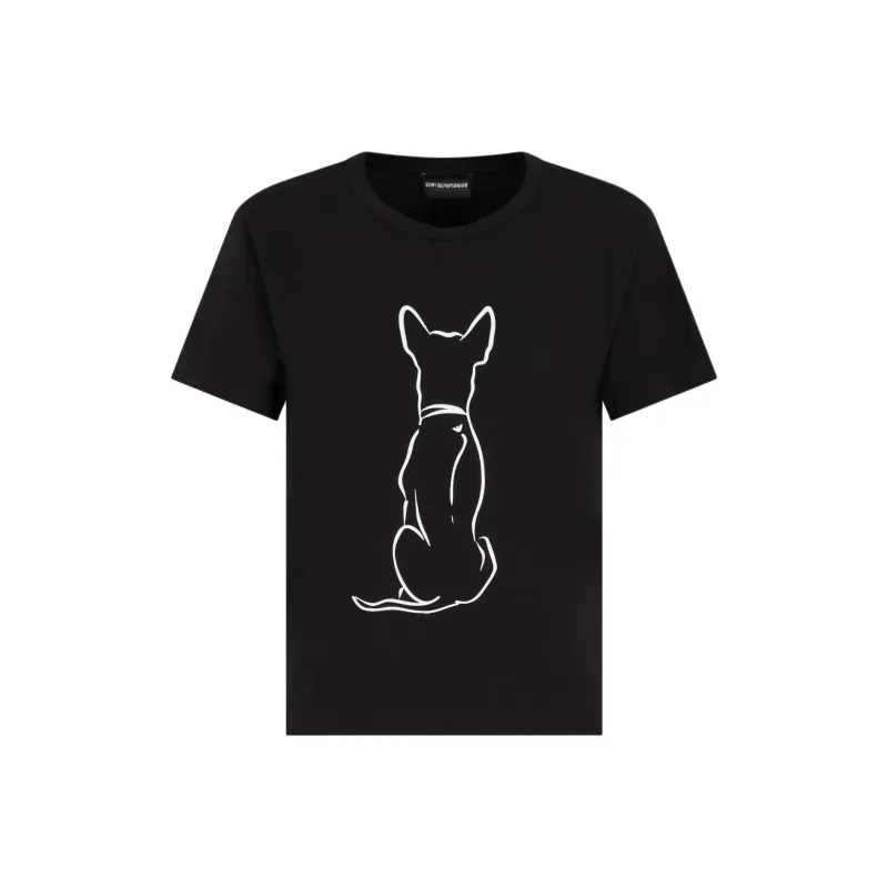 EMPORIO ARMANI We Love Dogs #27 Stretch jersey T shirt-0