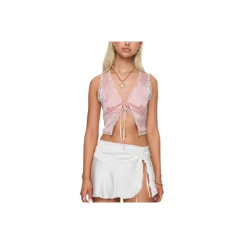 PRINCESS POLLY DOMINICK TOP Tank Tops Women's PINK/Pink