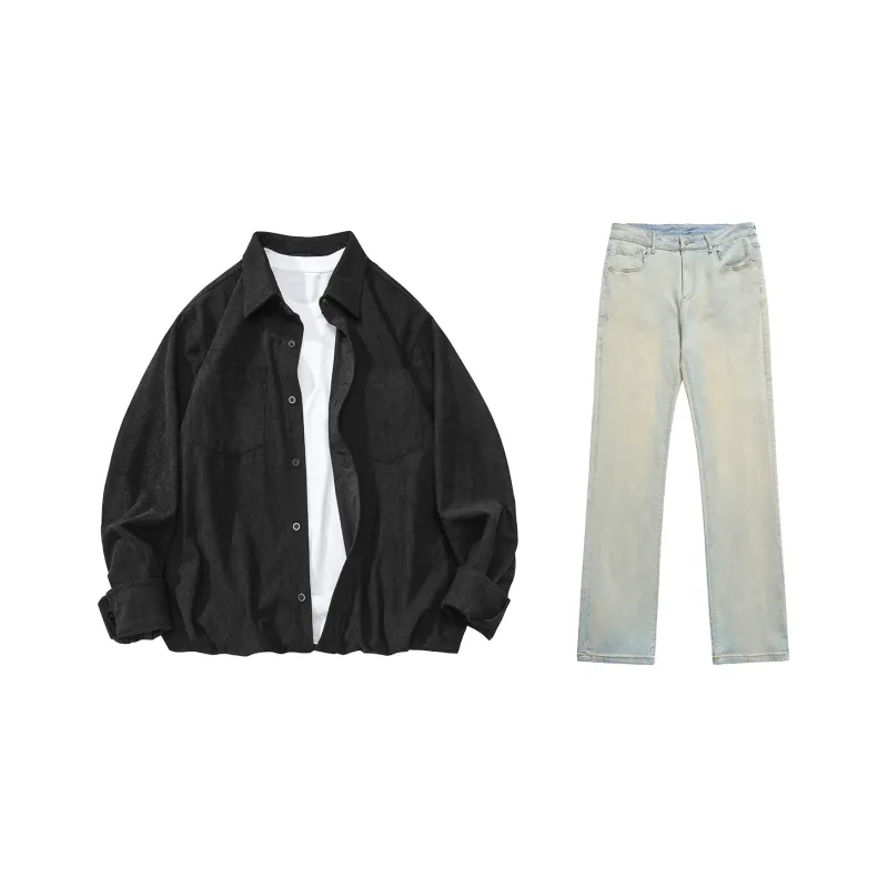 LIVINGTOWN Shirt Matching Set Unisex-5