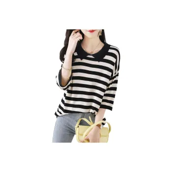 PIERRE CARDIN Drop Shoulder Sleeve T Shirt Women's Black