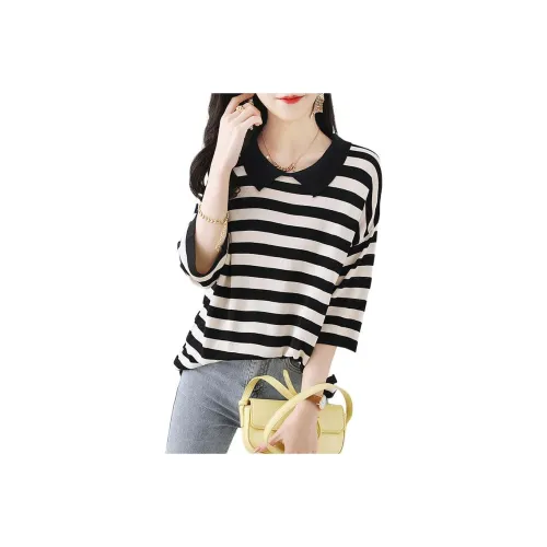 PIERRE CARDIN Drop Shoulder Sleeve T Shirt Women's Black