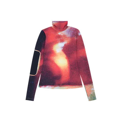 MM6 Maison Margiela Space Printed High Neck Stretched Top