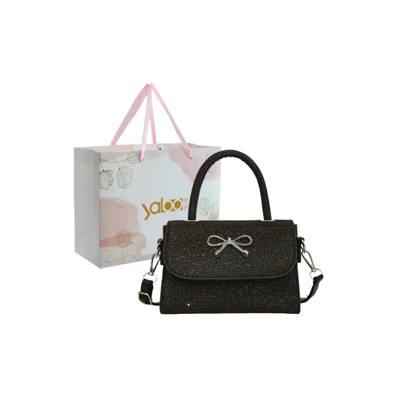 Yalu PU Crossbody Handbag Unisex Black/Pink/Gold/Silver-0