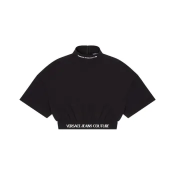 VERSACE Crop Tops Women's Black