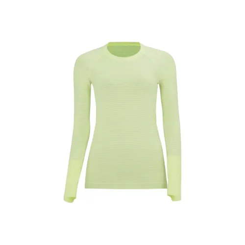 Lululemon Swiftly Tech T Shirts Women's Striped Beige/Linen/Yellow/Lemon