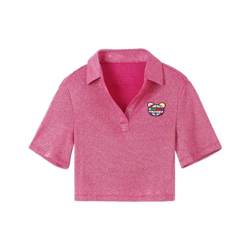 MITUAN Crop Tops Women's Rose Red