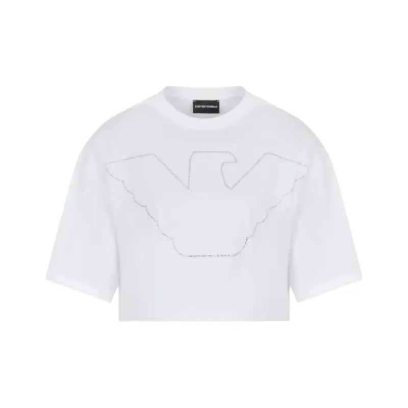 EMPORIO ARMANI Logo embellished T shirt-0