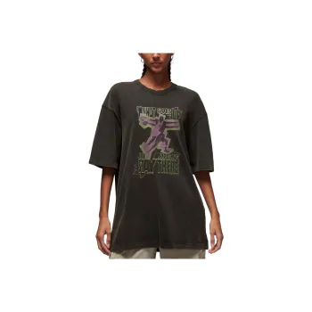 Jordan Drop Shoulder Sleeve Short-Sleeved T-Shirts Women's Olive