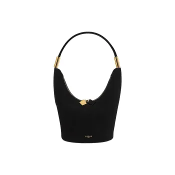 Alaia Goatskin Handbag, Shoulder Bag Small Size Women's Black