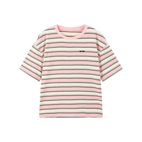 LEDIN Drop Shoulder Sleeve T Shirt Women's Primrose Pink In Stock