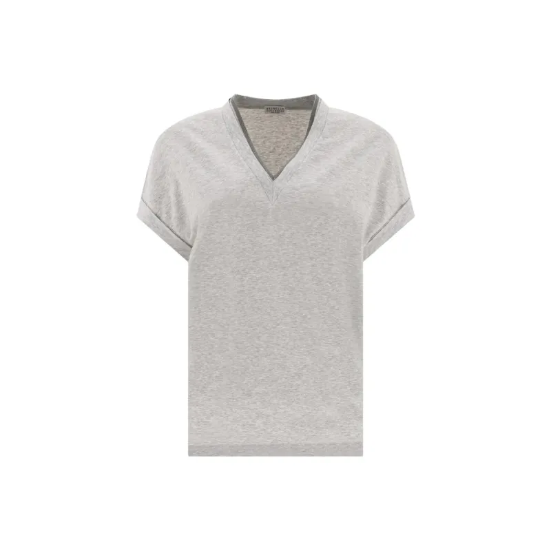 Brunello Cucinelli T Shirts Women's Gray-0