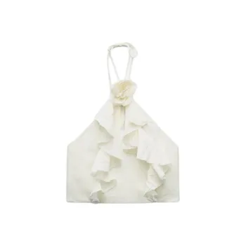 ZARA Tank Tops Women's Raw White