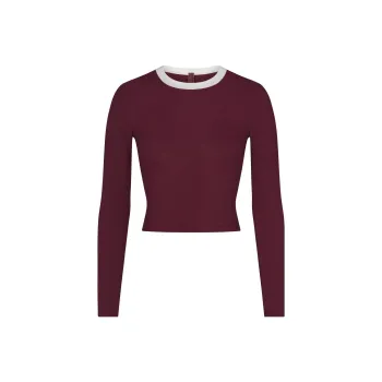 SKIMS Regular T Shirt Women's Maroon/Chestnut