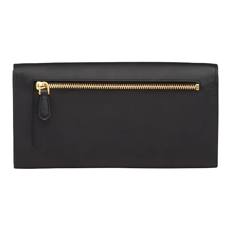 PRADA Saffiano Leather Wallets Shoulder Bag Crossbody Bag Women's Black-2