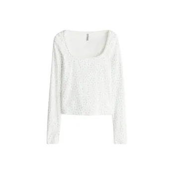H&M T Shirt Women's Cream/Floral