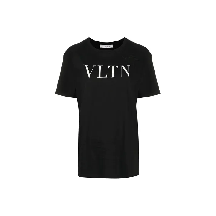 Valentino Vltn Print T shirt Black/White-0