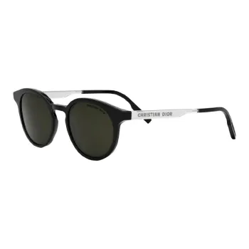 DIOR Acetate Metal Round Sunglasses Men's Black