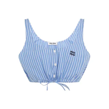 MIU MIU Tank Top Women's Light Blue