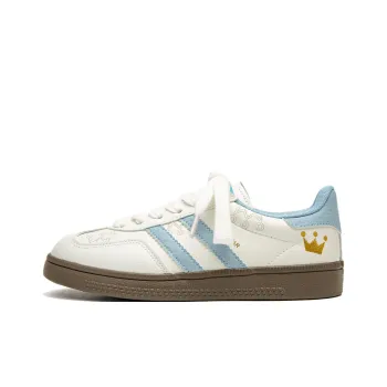 Far Waves Anti Slip Wear Resistant Low Top Skateboard Shoes Women's White Blue