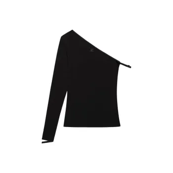 COURREGES One-Sleeved Lingerie Jersey Top
