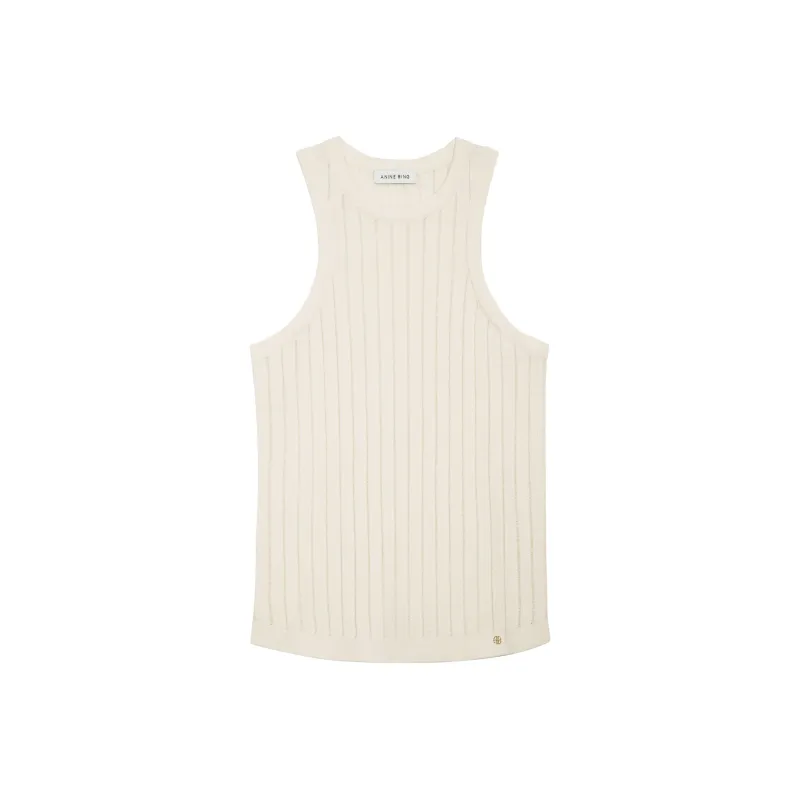 Anine Bing Noel Ribbed Tank Top-0