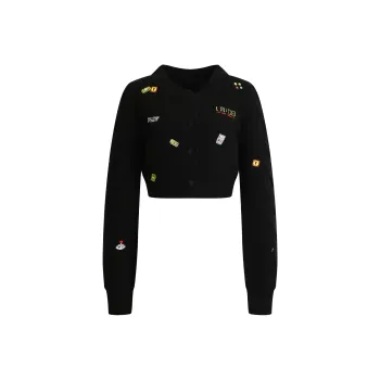 Valeria Obbaco Crop Tops Women's Black