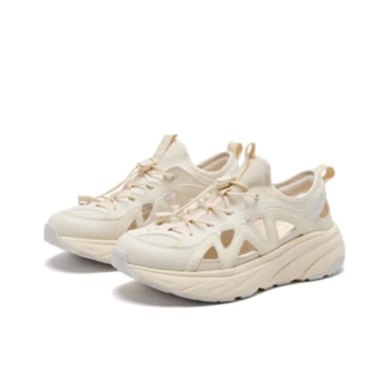 QIAODAN Slip Resistant And Breathable River Trekking Shoes Women's Beige-2