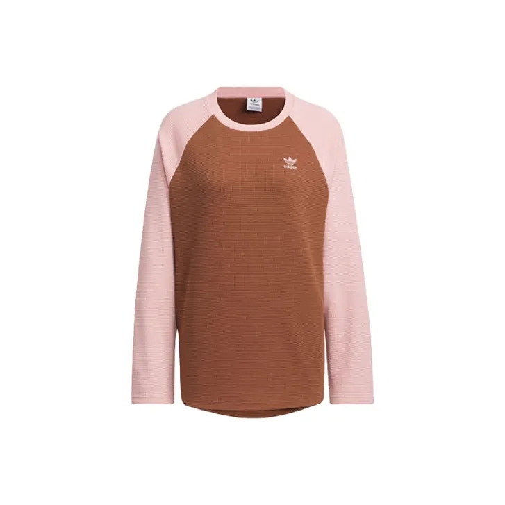 Adidas Originals Raglan Sleeve T Shirt Women's Brown-0