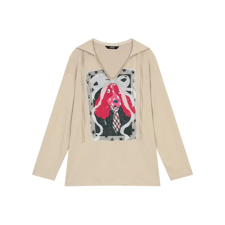 ELF SACK T Shirt Women's Puppy Khaki-0